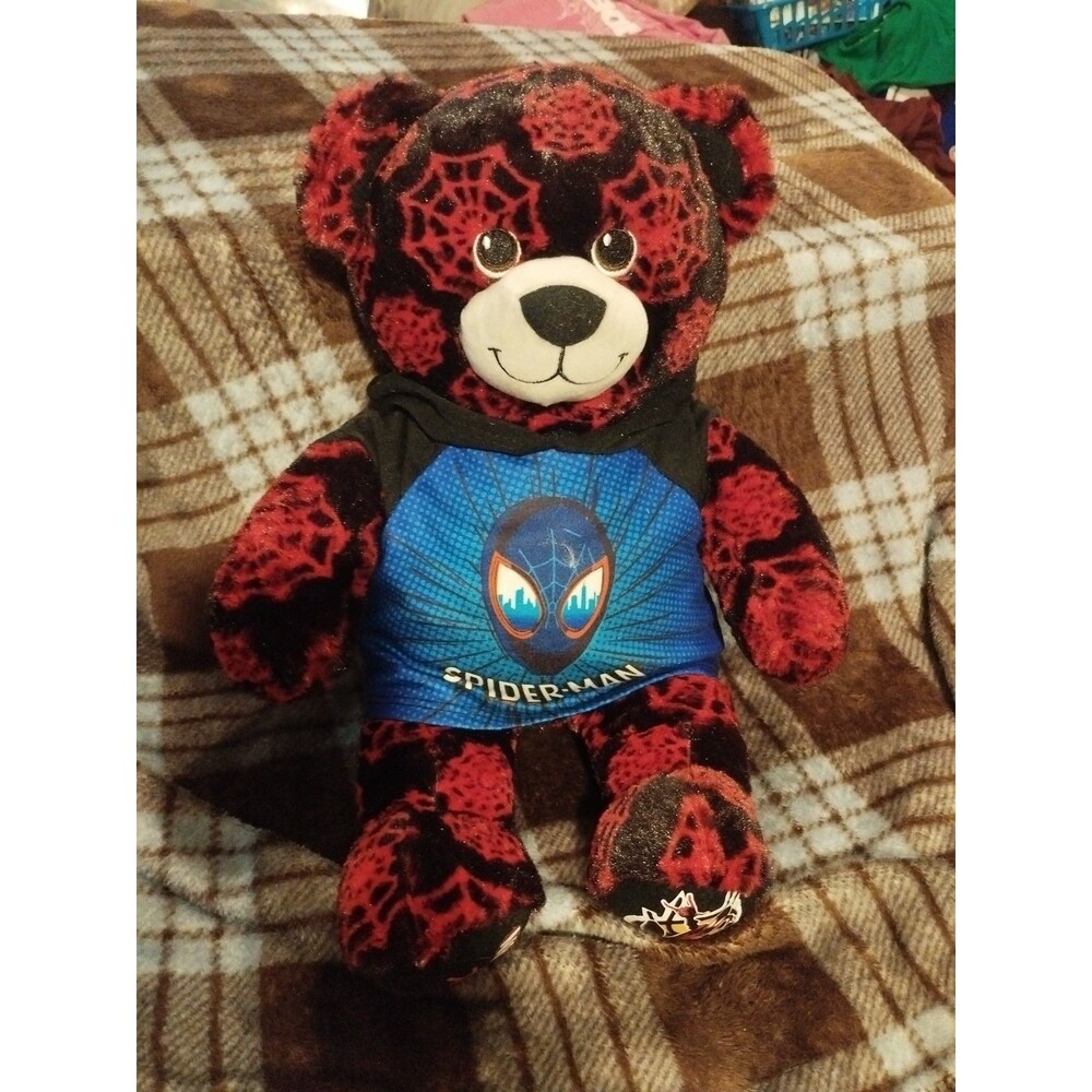 Build-A-Bear Spider-Man Into The Spider-Verse Miles Morales Bear W/ Hoodie